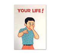 XCPORA Joan Cornella Affiche Illustration Drôle Peinture Joan Cornella Toile Art Mur Joan Cornella Impressions pour Home Wall Decor Image 50x70cm Pas de Cadre