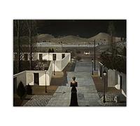 XCPORA Paul Delvaux Poster《Paysage avec lanternes》Peinture Paul Delvaux Toile Art Mur Paul Delvaux Impressions pour Home Wall Decor Image 50x65cm sans Cadre