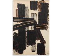 XCPORA Pierre Soulages Affiche Abstrait Pierre Soulages Art Mur Pierre Soulages Impressions Pierre Soulages Toile Peinture Maison Art Mur Décor 50x70cm sans Cadre