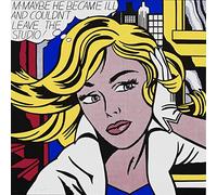 XCPORA Roy Lichtenstein Posters Crying Girl Prints Roy Lichtenstein Wall Art Roy Lichtenstein Canvas Painting for Wall Decor Image 40x40cmx1 No Frame