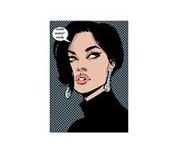 XCPORA Roy Lichtenstein Posters Pink Lips Girl Prints Roy Lichtenstein Wall Art Roy Lichtenstein Canvas Painting for Wall Decor Photo 40x60cm No Frame