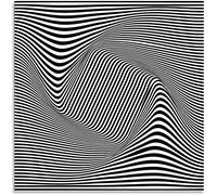 XCPORA Victor Vasarely Affiche Peinture Abstraite Victor Vasarely Toile Art Mur Victor Vasarely Imprime pour Home Wall Decor Image 40x40cmx1 Pas de Cadre