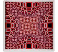 XCPORA Victor Vasarely Affiche Peinture Abstraite Victor Vasarely Toile Art Mur Victor Vasarely Imprime pour Home Wall Decor Image 40x40cmx1 Pas de Cadre