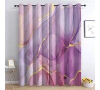 XCQHZYQ Rideau Occultant 3D Fond Abstrait en Marbre Violet L140 x H245 cm Rideaux Thermique Isolant Anti UV, Lot de 2 Rideaux Opaque Draperies Intérieurs Decoration pour Maison Chambre Fenetre