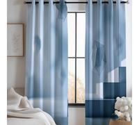 XCQHZYQ Rideau Occultant Géométrie Abstraite Diamant, Rideaux Thermiques à Oeillets Argent pour Salon Chambre Fenetre, Enfant Adolescents Lot De 2 Anti UV Décoration de Fenêtre, L140 x H175 cm