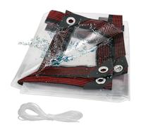 XCRPRT Bâche transparente, imperméable et résistante, 1 x 2 m, grande bâche en PVC imperméable avec œillets et corde pour jardin, extérieur, camping, caravane, serre