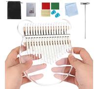 XCRPRT Kalimba - 17 clés - Piano à pouce en acrylique transparent - Instrument Kalimba - Mini piano à doigt - Marteau - Autocollant pour enfants et adultes débutants