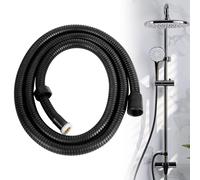 XCRPRT Tuyau de douche universel - 1,5 m - Protection anti-torsion - Flexible - Pour douchette à main - Noir