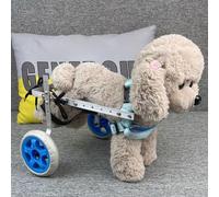 XCSCUK Fauteuil roulant pour animal de compagnie, fauteuil roulant d'aide à la rééducation des pattes arrière du chien, cadre en aluminium, adapté pour la marche (L)