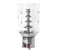 XCSCUK Fontaine à Chocolat, avec Couvercle Anti-poussière en Acrylique, température réglable, pour fêtes, Mariages, cafétérias (6 Tiers)