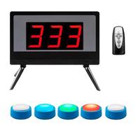 XCSCUK Jeu de quiz sans fil, débatteur intelligent, avec télécommande sans fil, minuterie de 1 à 999 secondes, pour jeux télévisés et concours