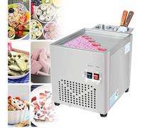 XCSCUK Machine à Glace électrique pour Rouleaux, Machine à Yaourt roulé en Acier Inoxydable, bac à Glace Frit Professionnel, pour pâtisseries, Smoothies et Autres gourmandises