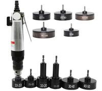 XCSCUK Machine de capsulage pneumatique pour Bouteilles, scelleuse à vis Manuelle pour Bouchons de Bouteilles, avec 11 têtes de capsulage (10-100 mm), pour Bouchons de Bouteilles en Plastique/Verre