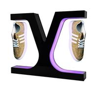 XCSCUK Présentoir à Chaussures Flottant, Support à Chaussures Flottant magnétique LED en Forme de X, Rotatif à 360 °, adapté à l'affichage à la Maison (Black Colorful Light)