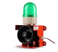 XCSCUK Sirène d'alarme sonore/éclairage Industrielle, avertisseur de sécurité 120 DB, Lampe à Corne en Tour, lumière stroboscopique LED, pour usines et terminaux (Green 380V)