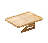 XCSDEW Plateau Canapé en Bambou,Étagère Rangement avec Accoudoir Rectangulaire,Support Pliable,Adapté for Ranger des Tasses, Téléphones Portables Et Collations(Color2)