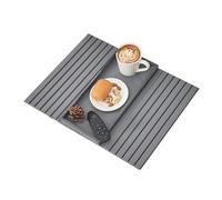 XCSDEW Plateau De Canapé, Support Rangement for Accoudoir en Bambou, Couche Antidérapante Silicone À L'arrière, Adapté for Placer des Tasses Et Fruits