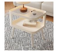 XCSDEW Table De Chevet, Meuble Rangement en Fer, Plateau Verre Changhong, Bande Lumineuse À Capteur Gratuite, Convient for Un Petit Coin Canapé(Color 5,30x50x60cm)