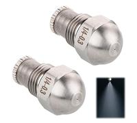 XCSJ 2 pcs 1/4bsp Buses Diamètre De Pulvérisation En Acier Inoxydable Fine Atomisation Buse De Brouillard Pour Le Refroidissement, Le Nettoyage, L'Irrigation De Jardin (Diamètre de trou: 0.3 mm)