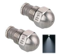 XCSJ 2 pcs 1/4bsp Buses Diamètre De Pulvérisation En Acier Inoxydable Fine Atomisation Buse De Brouillard Pour Le Refroidissement, Le Nettoyage, L'Irrigation De Jardin (Diamètre de trou: 0.8 mm)