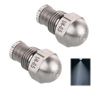 XCSJ 2 pcs 1/4bsp Buses Diamètre De Pulvérisation En Acier Inoxydable Fine Atomisation Buse De Brouillard Pour Le Refroidissement, Le Nettoyage, L'Irrigation De Jardin (Diamètre de trou: 0.5 mm)