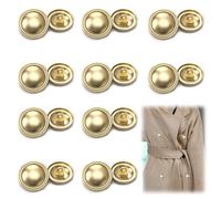 XCSJ 20pcs Bouton Metal Mercerie Boutons à Coudre Metal Bouton En Métal De Vêtements Veste Métal Boutons Ronds En Metal Gros Bouton Mercerie Pour Manteau, Blazer, Chemise, Veste, Uniforme (Or 2)