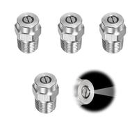 XCSJ 4 pcs 1/4 BSPT Buses De Pulvérisation Haute Pression De 0 Degrés, Diamètre De l'Orifice De 1.236 mm Buse De Ventilateur Haute Pression Pour Balai à Eau Et Nettoyeur (25 Degrés)