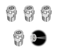 XCSJ 4 pcs 1/4 BSPT Buses De Pulvérisation Haute Pression De 15 Degrés, Diamètre De l'Orifice De 1.236 mm Buse De Ventilateur Haute Pression Pour Balai à Eau Et Nettoyeur