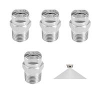 XCSJ 4 Pcs Embouts Pulvérisation Haute Pression Diamètre d'Orifice de 110 Degrés 1.8 mm, Buses de Rechange pour Nettoyeur à Haute Pression Buse en Acier Inoxydable à Filetage Mâle 1/4Bspt (110 Degrés)