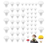 XCSJ 60 Pcs Boules en Polystyrène Champignons 3 Tailles Boules Champignons en Polystyrène à Remplir, Boules en Mousse Blanche pour Les Anniversaires, Les Fêtes, Pâques, Noël, Bricolage (A)