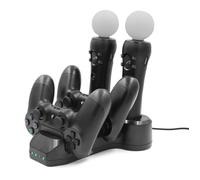 XCSOURCE 4en1 Station de recharge Rapide Chargeur Double USB pour Manette de Jeu PS4 MOVE à Poignée VR AC673