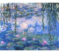 XCSQTYMY Peinture par Numéros DIY Claude Monet-Nymphéas Peindre par Nombre pour Adultes et Enfants Débutant Kit cadeau avec peinture numérique Peinture à l'huile de Bricolage