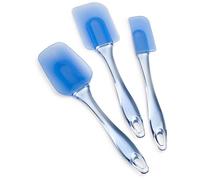 XCSSKG Lot de 3 spatules en silicone Bleu transparent