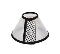 XCSSKG Pet Cone Collier Elizabethan en plastique léger pour chats, petits chiens et lapins Noir 21,9 cm