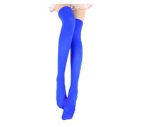 XCTDSVAH Bas De Contention Chaussettes Longues Sexy de Couleur Unie for Femmes, au-Dessus du Genou, Cuissardes Hautes, Chaussettes Lolita for Dames et Filles, Chaudes au(Treasure Blue)