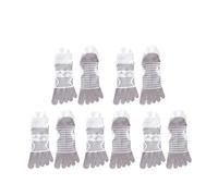 XCTDSVAH Chaussette Doigt De Pied 5 Paires De Chaussettes Sport À Doigts for Homme, Compression Colorée, Séchage Rapide, Absorbant La Sueur, Fitness, Cyclisme, Randonnée(White)