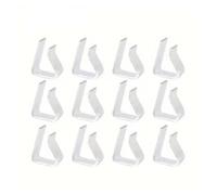 XCTDSVAH Pince Nappe 12pcs, Tablecloth Fixtures, Clear Plastic Clips - Transparent Table Cloth Hold Down for Indoor and Outdoor Even