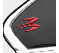 XCUNMMB Auto Emblèmes Sticker pour Hyundai Kona SX2 2024 2025, 3D de Rechange Logo Body Stickers Insigne Autocollant Decal Décoration Voiture Styling Accessoires,Red