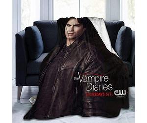 xcvgcxcvasda La couverture Vampire Diaries douce et chaude en micro-polaire ultra douce