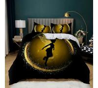 XCWYF Parure de lit Fille Elfe Jaune 220x240 cm Adulte Housse de Couette 3 Pièces Doux Microfibre Parure De Lit, pour La Décoration De La Maison