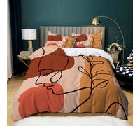 XCWYF Parure de lit Modèle de Visage Abstrait 220x240 cm Adulte Housse de Couette 3 Pièces Doux Microfibre Parure De Lit, pour La Décoration De La Maison