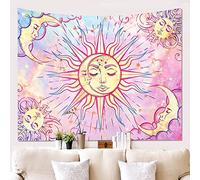 XCWYF Tenture murale soleil lune rose 130x150 cm 3D tapisserie murale mur Art décorations pour la maison esthétiques pour salon decoration murale chambre