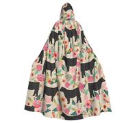Xcwzbls Cape à capuche pour adulte - Motif vache - Vampire, sorcière, déguisement pour Noël, fête, carnaval