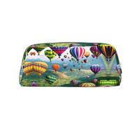 Xcwzbls Grande capacité, belle trousse à crayons montgolfière en cuir avec fermeture éclair tridimensionnelle, fournitures de bureau, Argenté., Taille unique, Organiseur de sac