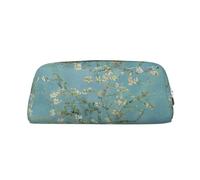 Xcwzbls Grande capacité - Trousse à crayons en cuir avec fermeture éclair tridimensionnelle - Motif fleurs de cerisier - Fournitures de bureau, Argenté., Taille unique, Organiseur de sac