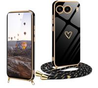 XCYYOO Coque pour OnePlus Nord 4 5G avec Cordon Antichoc Housse OnePlus Nord 4 5G Silicone avec Motif Coeur d'amour Mignon Lanyard Case Réglable Téléphone Portable OnePlus Nord 4 5G Case avec Collier