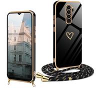 XCYYOO Coque pour Redmi Note 8 Pro avec Cordon Antichoc Housse Redmi Note 8 Pro Silicone avec Motif Coeur d'amour Mignon Lanyard Case Réglable Téléphone Portable Cover Redmi Note 8 Pro avec Collier