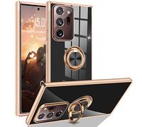 XCYYOO Coque pour Samsung Galaxy Note 20 Ultra Anneau Housse avec Support à Anneau Rotatif Silicone TPU Galvanisé Etui 360° Ring Stand Support de Voiture Magnétique Antichoc Protection Cover