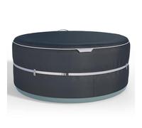 XCZ Housse de jacuzzi portable, couverture complète pour jacuzzi gonflable, imperméable, protection solaire, résistante à la poussière, convient pour spa gonflable de 180 cm, rond (gris, housse