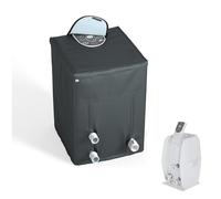 XCZ Housse de pompe de jacuzzi avec dessus transparent en PVC, isolée avec tissu polaire, housse d'hiver pour pompe de spa, convient pour chauffage de jacuzzi gonflable, noir, housse uniquement,